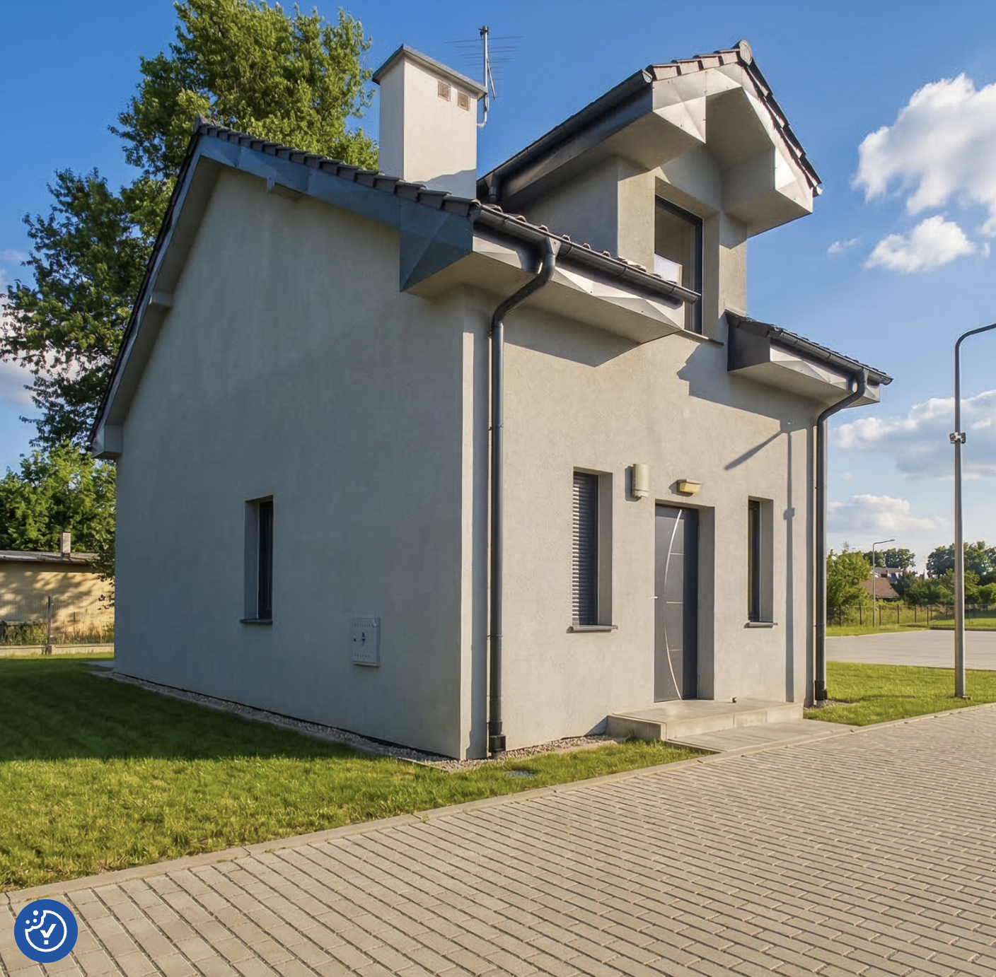 Domek w osiedlu Małe Mielno — widok z zewnątrz